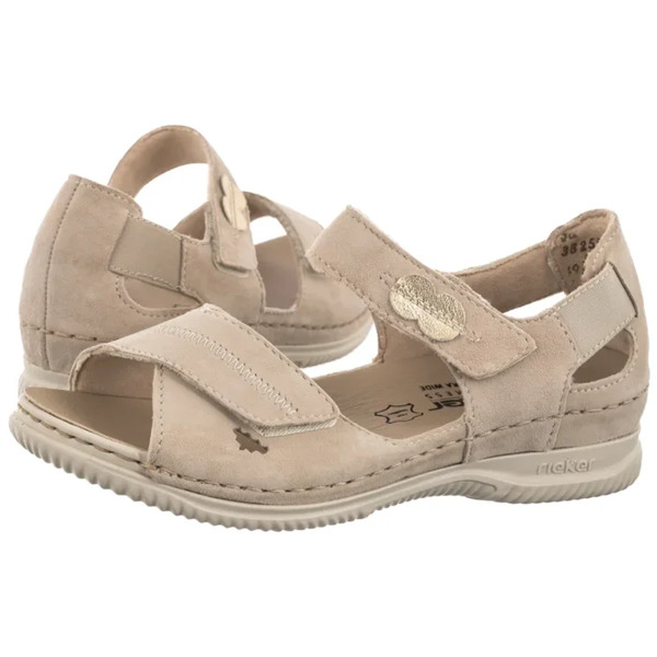  Rieker Sandały Beżowe V7474-60 Beige (ri389-a) Rieker 