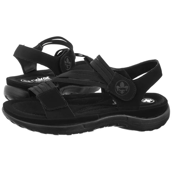  Rieker Sandały Czarne 64870-02 Black (ri276-a) Rieker 
