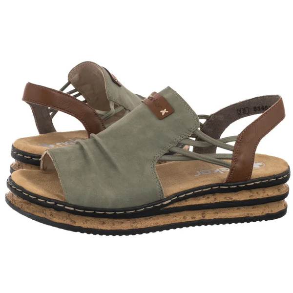  Rieker Sandały Zielone 62962-52 Green (ri257-c) Rieker 