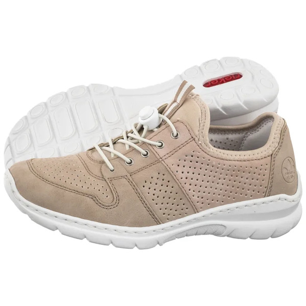  Rieker Sneakersy Białe L3254-62 Beige Combination (ri31-b) Rieker 