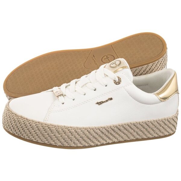  Tamaris Półbuty Białe 1-23713-42 190 White/gold (tm479-a) Tamaris 