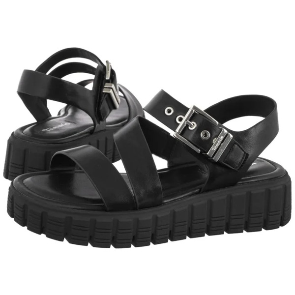  Tamaris Sandały Czarne 1-28233-46 001 Black (tm578-a) Tamaris 