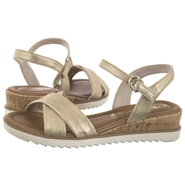 Tamaris Sandały Złote 1-28106-42 933 Light Gold (tm535-a) Tamaris 
