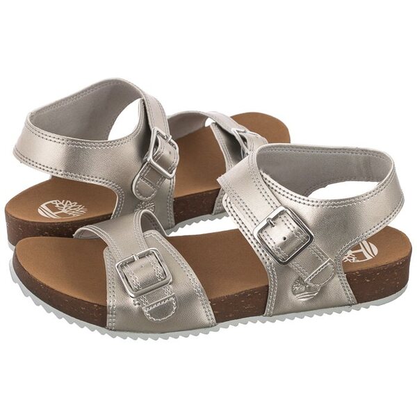  Timberland Sandały Castle Island Backstrap Silver Metallic 0a4341 040 (ti97-a) Timberland 