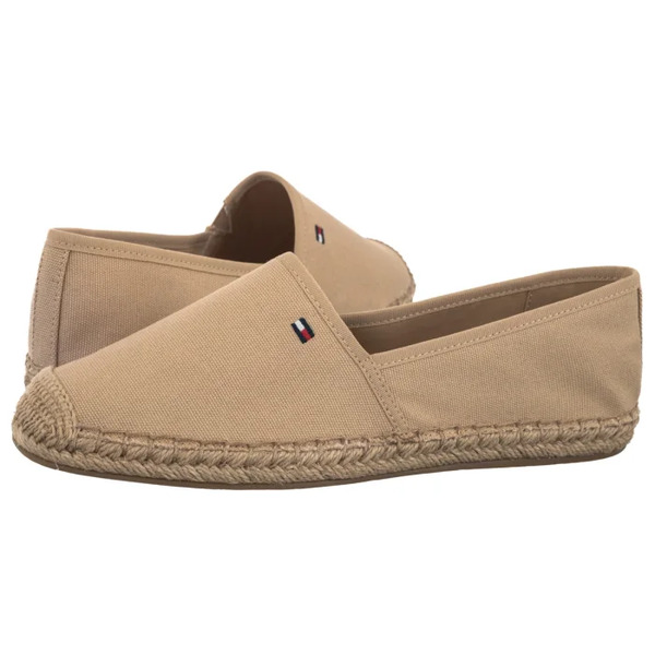  Tommy Hilfiger Espadryle Flag Canvas Espadrille Clayed Pebble Fw0fw08541 Ab3 (th1264-g) Tommy Hilfiger 