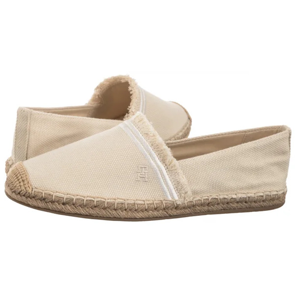  Tommy Hilfiger Espadryle Fringe Canvas Closed Espadrille Muslin Fw0fw08881 Acj (th1356-a) Tommy Hilfiger 
