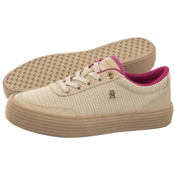  Tommy Hilfiger Espadryle Th Foxing Platform Rope Classic Beige/fuchsia Fw0fw09173 062 (th1497-b) Tommy Hilfiger 