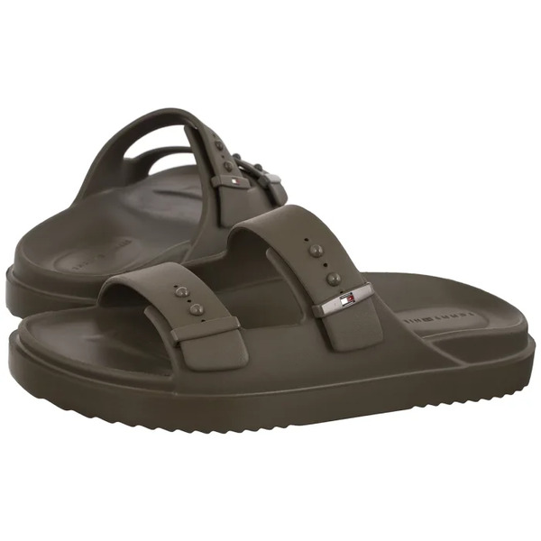  Tommy Hilfiger Klapki Basenowe Light Adjustable Pool Slider Willow Green Fm0fm05757 Gx9 (th1443-b) Tommy Hilfiger 