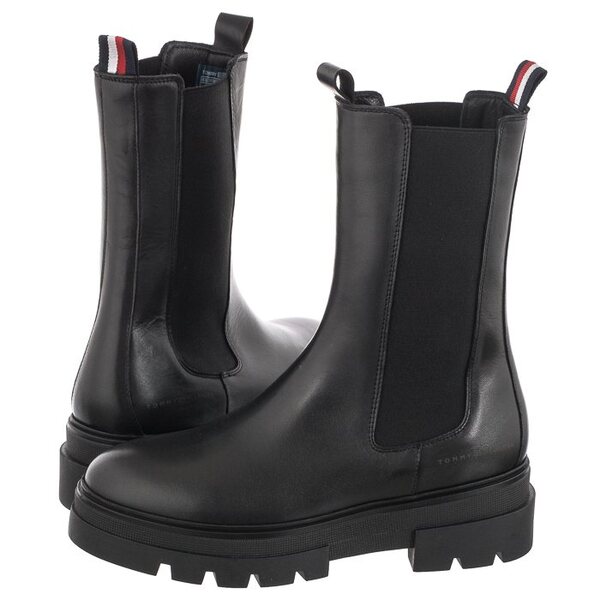  Tommy Hilfiger Kozaki Monochromatic Chelsea Boot Fw0fw06730 Black (th537-a) Tommy Hilfiger 