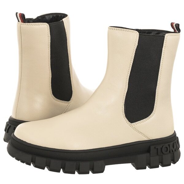 Tommy Hilfiger Sztyblety Bootie T3a5-33058-1355 101 Ivory (th843-a) Tommy Hilfiger 
