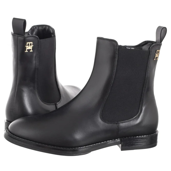  Tommy Hilfiger Sztyblety Chelsea Boot Black T4a5-33590-0092999 (th1171-a) Tommy Hilfiger 