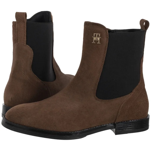  Tommy Hilfiger Sztyblety Chelsea Boot Light Brown T4a5-34033-1429509 (th1387-a) Tommy Hilfiger 
