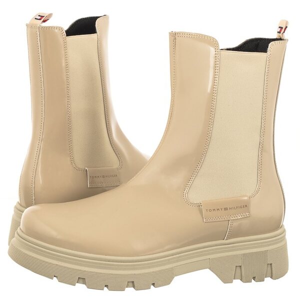  Tommy Hilfiger Sztyblety Chelsea Boot T4a5-33035-1453 500 Beige (th841-a) Tommy Hilfiger 