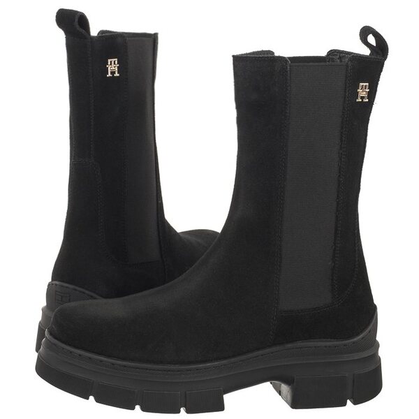  Tommy Hilfiger Sztyblety Essential Suede Chelsea Boot Black Fw0fw07489 Bds (th906-a) Tommy Hilfiger 