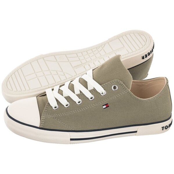  Tommy Hilfiger Trampki Low Cut Lace-up Sneaker Military Green T3x4-32207-0890 414 (th415-e) Tommy Hilfiger 