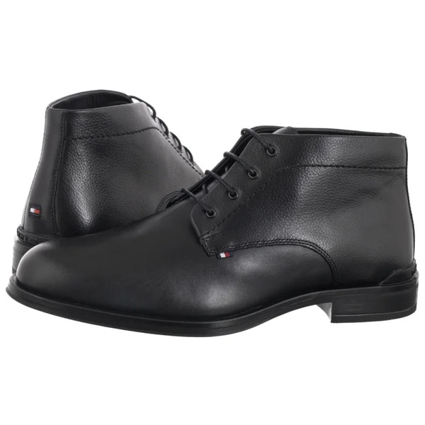  Tommy Hilfiger Trzewiki Corporate Hilfiger Lth Boot Black Fm0fm05697 Bds (th1410-a) Tommy Hilfiger 