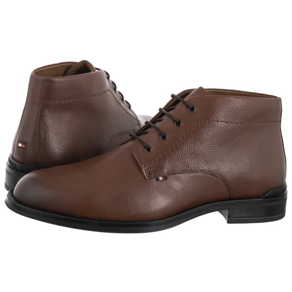  Tommy Hilfiger Trzewiki Corporate Hilfiger Lth Boot Winter Cognac Fm0fm05697 Gvi (th1410-b) Tommy Hilfiger 