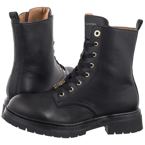 Tommy Hilfiger Workery Lace-up Bootie Black T3a5-33568-0092999 (th1218-a) Tommy Hilfiger 