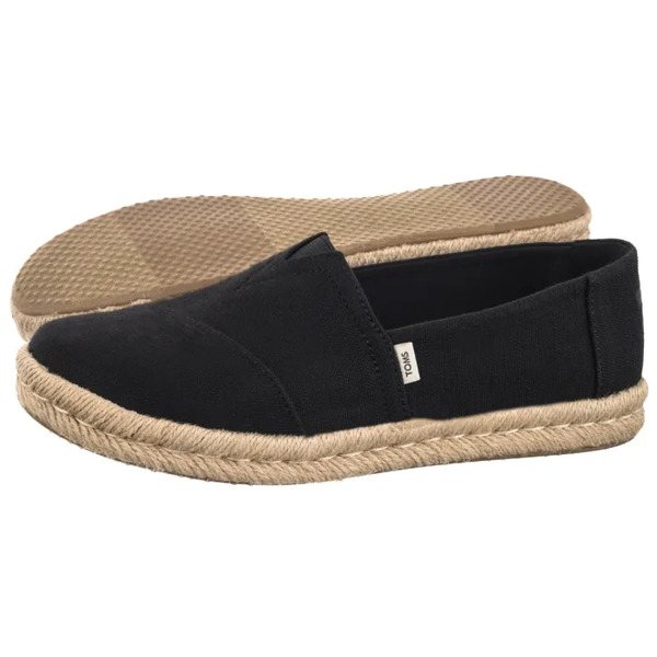  Toms Espadryle Alpargata Rope 2.0 Black Recycled Cotton Slubby 10020687 (ts61-b) Toms 