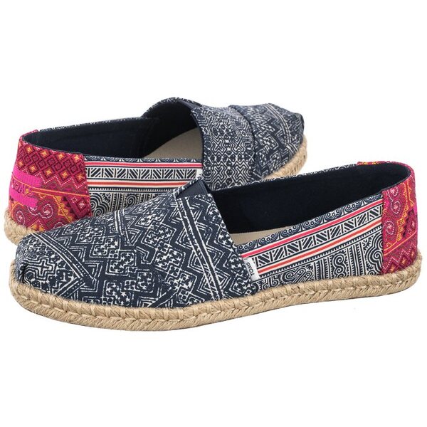  Toms Espadryle Alpargata Rope Indigo Floral Hmong Print 10016263 (ts28-a) Toms 