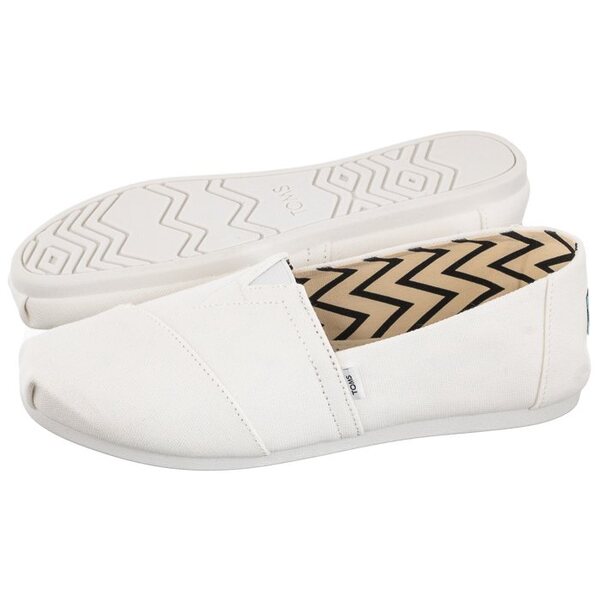 Toms Espadryle Alpargata White Recycled Cotton Canvas 10017739 (ts21-b) Toms 
