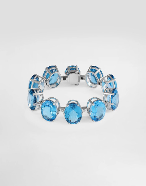  Dolce & Gabbana Dolce & Gabbana Anna Bracelet In 18-carat White Gold With Topazes And Diamonds - Woman Bracelets White Onesize 