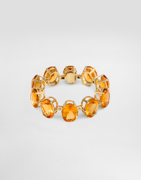  Dolce & Gabbana Dolce & Gabbana Anna Bracelet In 18-carat Yellow Gold With Citrines And Diamonds - Woman Bracelets Gold Onesize 