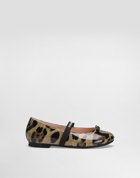  Dolce & Gabbana Dolce & Gabbana Ballet Flats In Printed Shiny Calfskin - Woman Shoes (27-40) Animal Print Leather 35 