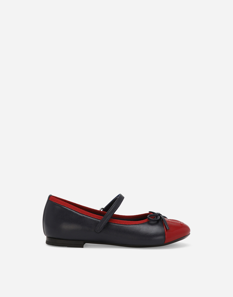  Dolce & Gabbana Dolce & Gabbana Calfskin And Patent Leather Ballet Flats With Bow Detail - Woman Shoes (27-40) Multi-colored 37 