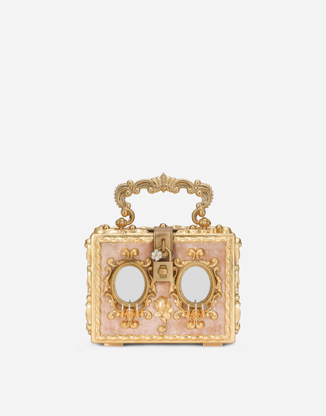  Dolce & Gabbana Dolce & Gabbana Calfskin Dolce Box Bag With Rhinestone And Mirrored Detailing - Woman Handbags Multi-colored Onesize 
