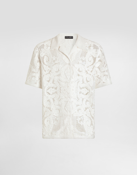  Dolce & Gabbana Dolce & Gabbana Camicia M/c Hawaiana - Man Sweaters And Cardigans Cream Xs 