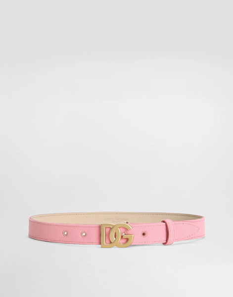  Dolce & Gabbana Dolce & Gabbana Canvas Belt With Logo - Man Accessories Pink L 