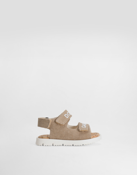  Dolce & Gabbana Dolce & Gabbana Canvas Sandals - Man Shoes For First Steps (19-26) Beige 26 