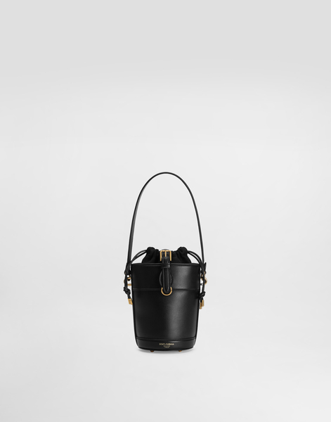  Dolce & Gabbana Dolce & Gabbana Capri Bucket Bag In Canvas And Leather - Woman Shoulder And Crossbody Bags Black Onesize 