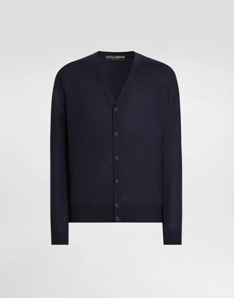  Dolce & Gabbana Dolce & Gabbana Cashmere Cardigan With Buttons - Man Sweaters And Cardigans Blue 54 