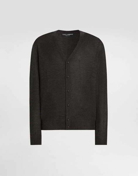  Dolce & Gabbana Dolce & Gabbana Cashmere Cardigan With Buttons - Man Sweaters And Cardigans Gray 44 