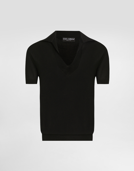  Dolce & Gabbana Dolce & Gabbana Cashmere Polo Pullover - Woman Sweaters And Cardigans Black 44 