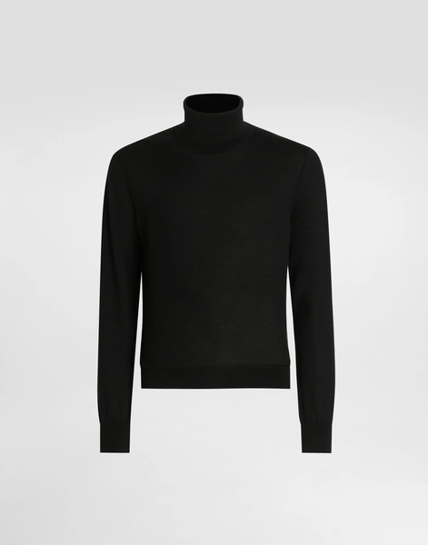  Dolce & Gabbana Dolce & Gabbana Cashmere Turtleneck Pullover - Man Sweaters And Cardigans Black 48 