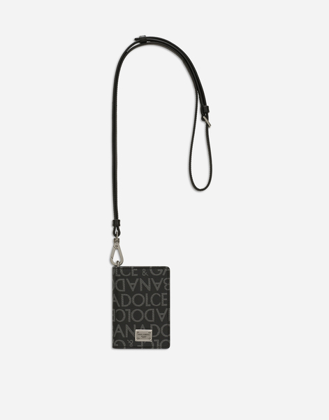  Dolce & Gabbana Dolce & Gabbana Coated Jacquard Card Holder - Man Wallets And Small Leather Goods Multi-colored Fabric Onesize 
