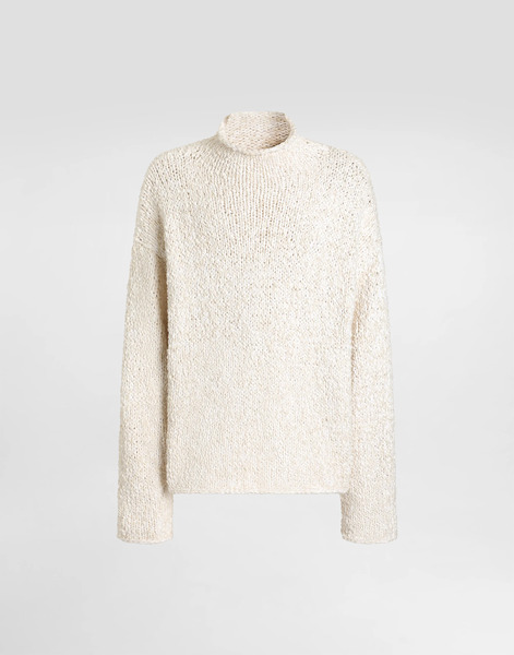  Dolce & Gabbana Dolce & Gabbana Cotton-blend Pullover - Man Sweaters And Cardigans White S 