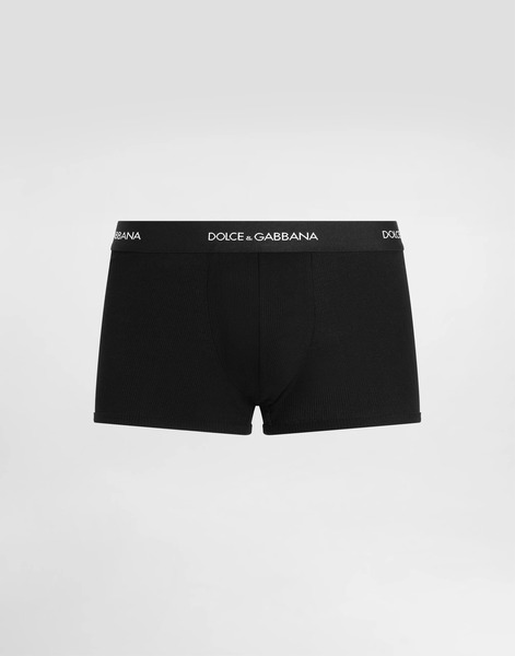  Dolce & Gabbana Dolce & Gabbana Cotton Jersey Regular-fit Boxers In A Pack Of Two - Man Underwear And Loungewear Black Cotton 5 