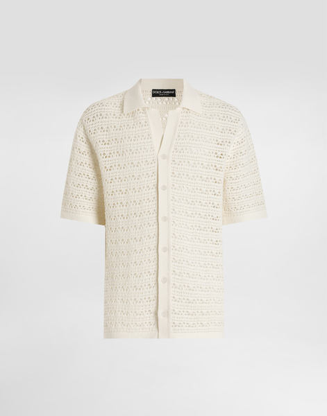  Dolce & Gabbana Dolce & Gabbana Crochet Shirt - Man Sweaters And Cardigans White Xs 