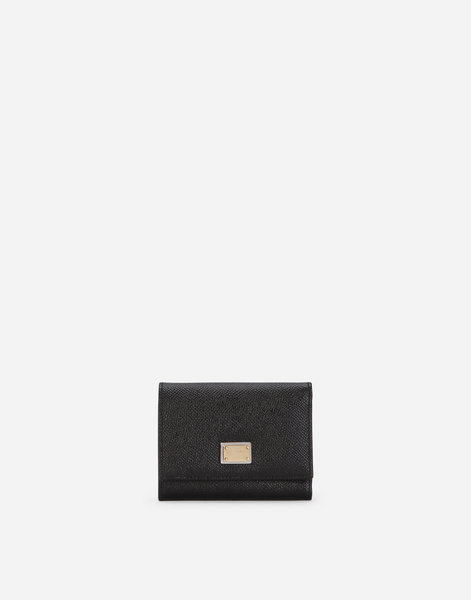  Dolce & Gabbana Dolce & Gabbana Dauphine Calfskin Wallet - Woman Wallets And Small Leather Goods Black Leather Onesize 