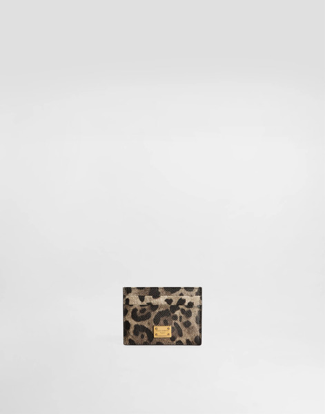  Dolce & Gabbana Dolce & Gabbana Dauphine Card Holder With Plate - Woman Wallets And Small Leather Goods Animal Print Onesize 