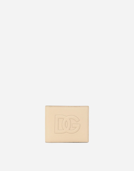  Dolce & Gabbana Dolce & Gabbana Dg Logo Bifold Wallet - Man Wallets And Small Leather Goods Beige Onesize 