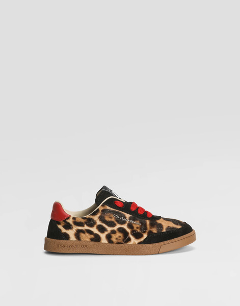  Dolce & Gabbana Dolce & Gabbana Dg Originals Sneakers In Leopard-print Ponyhair - Man Shoes (27-40) Multi-colored 30 