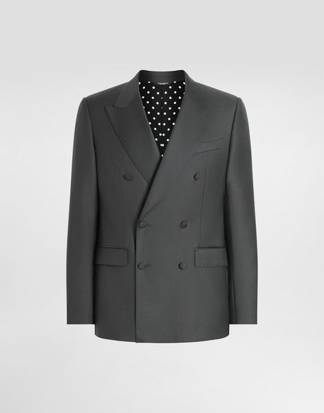  Dolce & Gabbana Dolce & Gabbana Double-breasted Virgin Wool Jacket - Man Suits And Blazers Green 46 