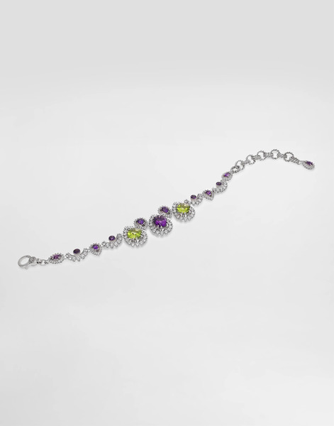 Dolce & Gabbana Dolce & Gabbana Eleganza Bracelet 18-carat White Gold, Amethysts, Peridots, And Sapphires - Woman Bracelets White Onesize 