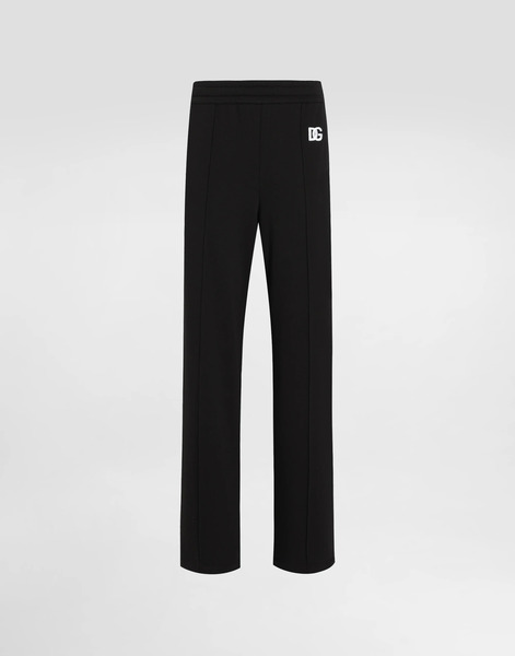  Dolce & Gabbana Dolce & Gabbana Flared Jersey Jogging Pants With Dg Logo Embroidery - Woman Pants And Shorts Black 36 