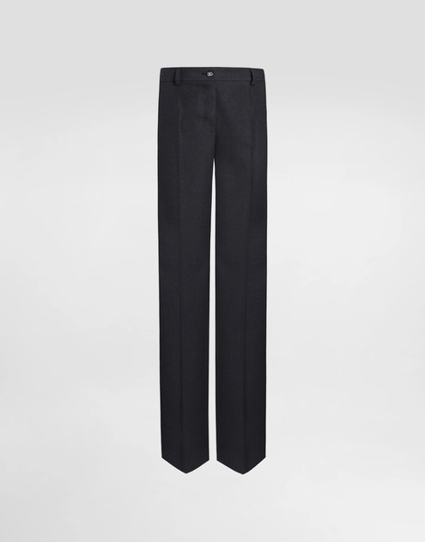  Dolce & Gabbana Dolce & Gabbana Flared Woolen Pants - Woman Pants And Shorts Gray 54 